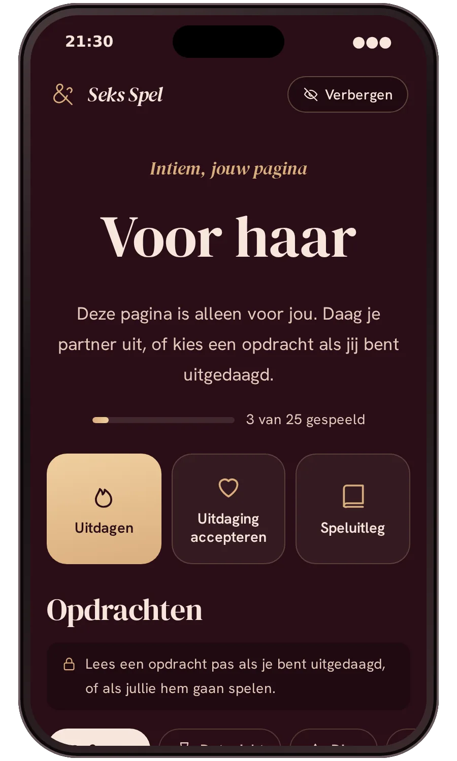 Stuur je partner zijn of haar pagina